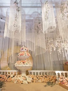 1 pieza Cortinas decorativas de cuerda para puerta Deseosamente para la vida, Panel de pared con flecos, Divisor de habitaciones para boda, fiesta, restaurante, hogar - Multicolor - Ver 3