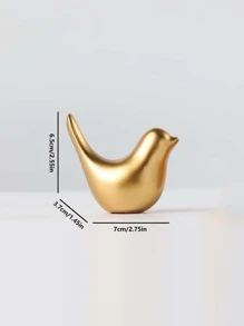 Creative Gold Bird Sculpture Home Decor, Set Of 2 For Living Room, Entryway, Bookshelf Display Best Gifts Birthday Graduation - Gold - View 5