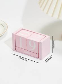 1 件日历设计装饰工艺品，粉色迷你桌面日历，适合家居装饰的最佳礼物 - 粉色 - 查看 5