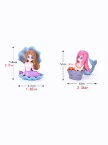 2 bức tượng vườn ABS, trang trí sân vườn thiết kế nàng tiên cá hiện đại cho gia đình - Nhiều màu - Xem 4