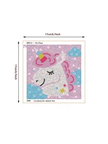 1套卡通圖案DIY無框鑽石畫 - 彩色 - 查看 4