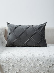 Miater 1pc Plain Cushion Cover Without Filler - Grey - View 7