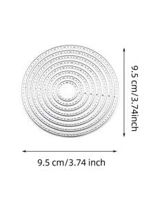 1pc Round Design Cutting Die - Silver - View 2