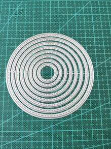 1pc Round Design Cutting Die - Silver - View 6