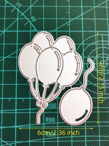 1pc Balloon Shaped Cutting Die - Silver - View 2