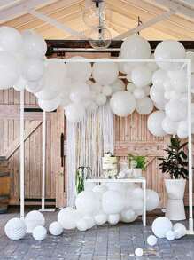 109入組/套乳膠氣球花環白色氣球派對裝飾背景 - 白色 - 查看 3