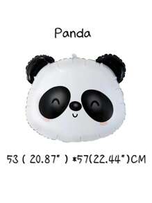 1入組創意卡通黑白熊貓形狀派對慶典裝飾氣球 - 彩色 - 查看 2