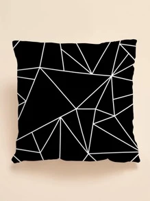 1pc Geometric Print Cushion Cover, Modern Throw Pillow Case, Pillow Insert Not Include, For Sofa, Home Decor