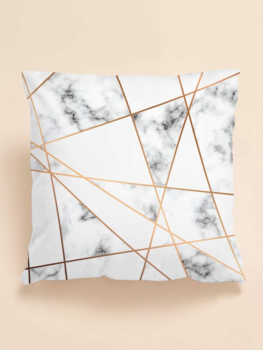 Marble Pattern Cushion Cover Without Filler, Modern Throw Pillow Case For Sofa, Home Decor - Multicolor - View 1