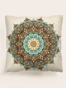 Mandala Print Cushion Cover, Polyester Throw Pillow Case, Pillow Insert Not Include, For Sofa, Home Decor - Multicolor - View 1