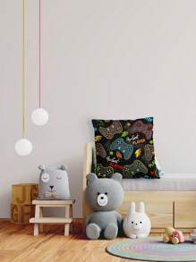 Gamepad Print Cushion Cover Without Filler, Modern Throw Pillow Case, Pillow Insert Not Include, For Sofa, Living Room