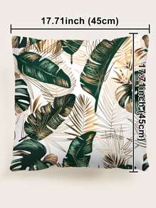 Leaf Print Cushion Cover Without Filler, Modern Throw Pillow Case, Pillow Insert Not Include, For Sofa, Living Room - Multicolor - View 7