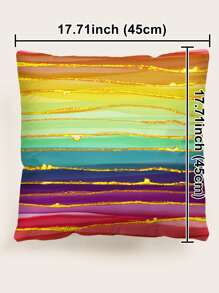 Rainbow Stripe Pattern Cushion Cover Without Filler, Modern Throw Pillow Case, Pillow Insert Not Include, For Sofa, Living Room