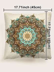 Mandala Print Cushion Cover, Polyester Throw Pillow Case, Pillow Insert Not Include, For Sofa, Home Decor - Multicolor - View 7