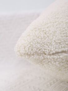 Miater 1入組素色簡約柔軟滌綸抱枕套不包括枕芯