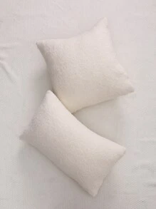 Miater 1入組素色簡約柔軟滌綸抱枕套不包括枕芯