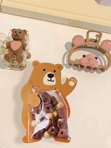 10pcs Cartoon Candy Cookie Bag, Decorative Gift Bag, Animal Packaging Bag, Goody Bags, Goodie Bags
