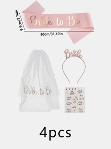 1 套字母图案腰带、派对头带和贴花，圣诞节 - 彩色 - 查看 3