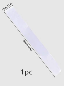 1pc Solid Color Party Sash, White Polyester Blank Shoulder Strap For Party, Back To School Valentine Day - White - View 3