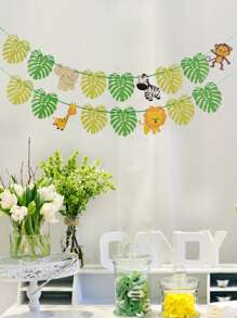 1set Cartoon Animal Pull Flag - Multicolor - View 1