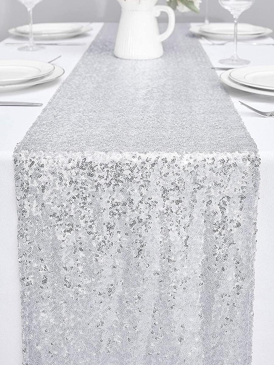 1pc Sequin Decor Party Table Runner