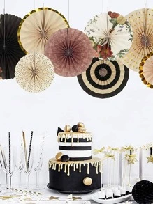 8 chiếc Quạt giấy treo bên - Nhiều màu - Xem 1