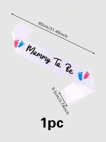 1pc Slogan Graphic Sash - Multicolor - View 3