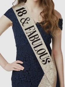 1pc Birthday Party Decorative Sash - Multicolor - View 1