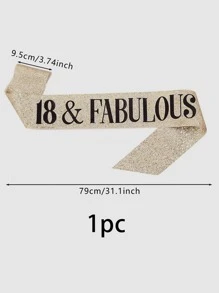 1pc Birthday Party Decorative Sash - Multicolor - View 3