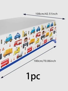1入組工程車圖案一次性桌布 - 彩色 - 查看 3