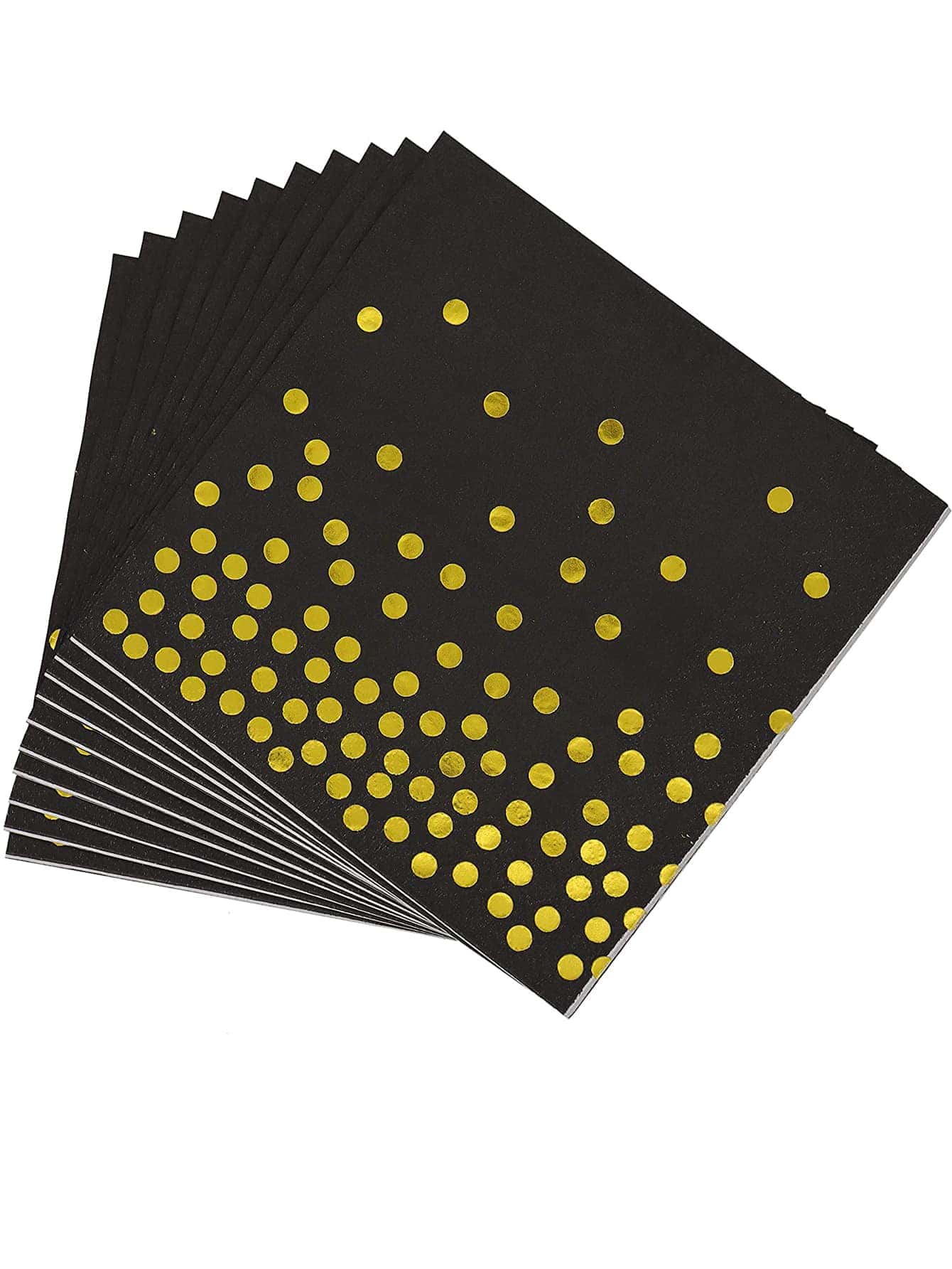 25pcs Polka Dot Pattern Paper Napkin,Christmas - Black - View 1