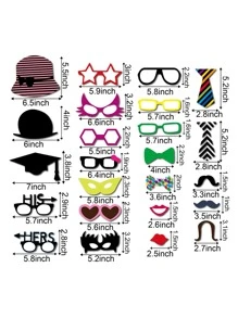 76pcs Wedding Party Photo Booth Prop,Christmas