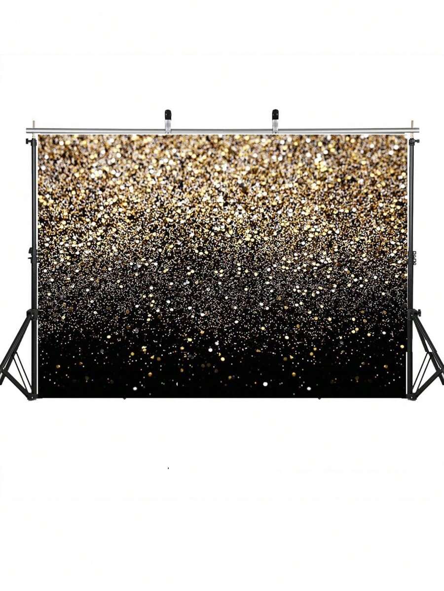 閃亮圖案背景窗簾 - 彩色 - 查看 1