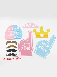 30pcs Gender Reveal Party Photobooth Prop - Multicolor - View 6