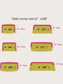 1pc Sequin Decor Party Table Runner