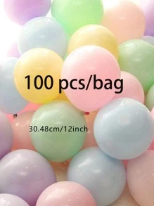 100 cái Bộ Bóng Bay Cao Su Pastel - Nhiều màu - Xem 3