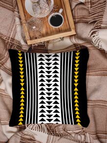 1pc Geometric Pattern Cushion Cover, Modern Polyester Throw Pillow Case For Home, Pillow Insert Not Include - Multicolor - View 4