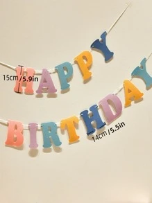 1 Vải Không dệt Kéo Cờ, Thiết Kế Khẩu Hiệu Treo Cờ Cho Tiệc Sinh Nhật - Nhiều màu - Xem 3