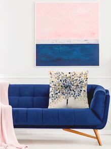 1pc Tree Print Cushion Cover Without Filler,Boho Polyester Washable Decorative Square Pillowcase For Home Decoration - Multicolor - View 4