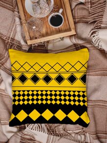 1pc Geometric Pattern Cushion Cover, Modern Polyester Throw Pillow Case For Home, Pillow Insert Not Include - Multicolor - View 8