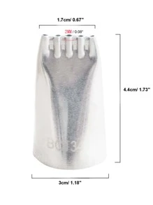 1pc Stainless Steel Piping Nozzle, Simple Noodle Design Piping Tip For Baking - Silver - View 6