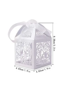 5pcs Bird Pattern Hollow Candy Box - White - View 2