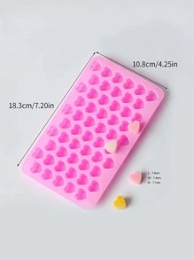 Molde de chocolate con corazón de silicona - Rosa - Ver 2