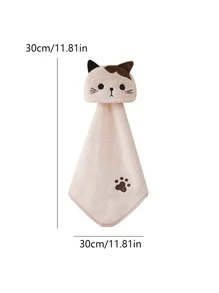 1 pieza Toallita gato de dibujos animados con bordado - Multicolor - Ver 2