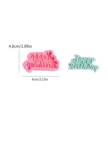 1 Pieza Molde De Silicona Para Letras 'feliz Cumpleaños' Molde De Silicona Para Repostería Para Hacer Decoraciones De Pasteles, Chocolates, Postres, Pasteles Y Repostería Casera, Molde De Arcilla De Polímero