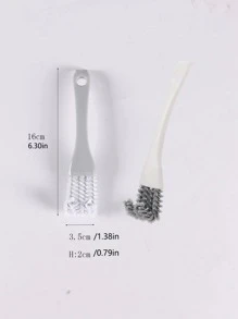 1pc Gap Cleaning Brush, Mini PP Rack Grid Line Cleaning Brush For Home Kitchen,Kitchen,Bathroom,Home,Household Suppliers - White - View 2