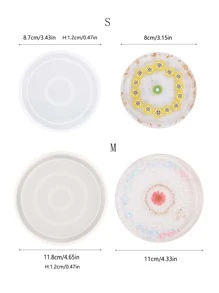 1pc DIY Silicone Mold,Creative Solid Round Design Washable Cup Pad Mold