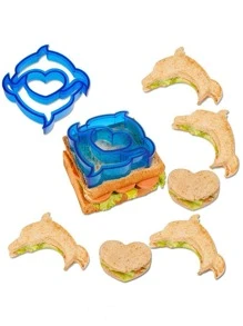 1pc Dolphin Shaped Toast Cutting Mold, Cartoon Bread Cutter, For Household