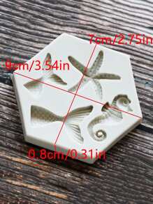 1入組魚尾巴和大海馬設計糖果模具 - 灰色 - 查看 4