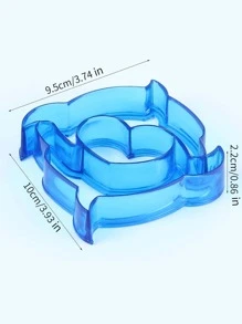 1pc Reusable Plastic Sandwich Breakfast Cutter Mould,Creative Blue Dolphin Shaped Cookie Biscuits Kitchen Mold,For Children